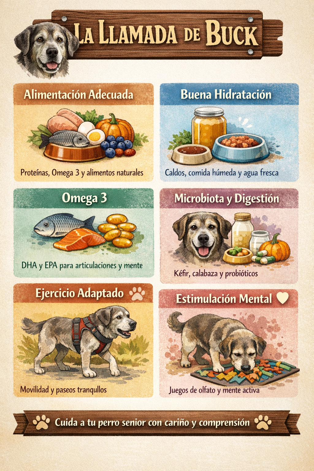 Resumen cuidado perros senior